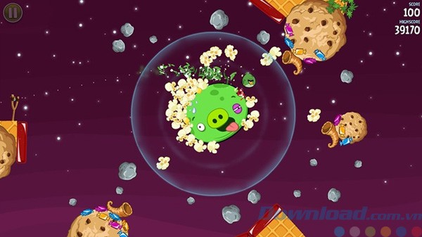 Giao diện game Angry Birds Space cho Windows 8