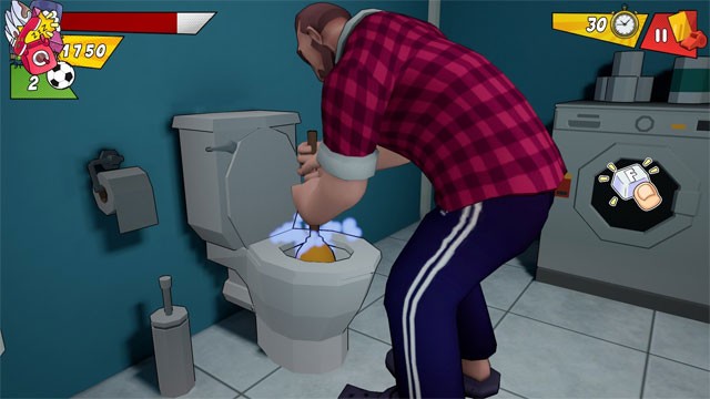 Giúp bố làm việc nhà trong game Angry Dad