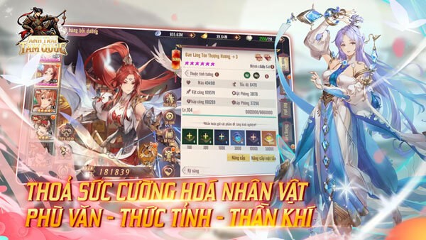 Thỏa sức cường hóa nhân vật, phù văn, thức tỉnh, thần khí