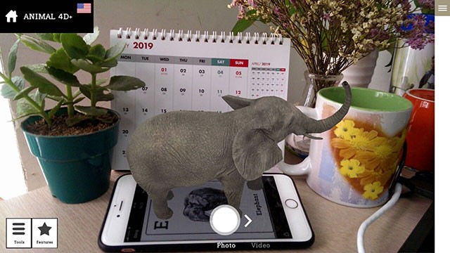 Ảnh 4D khi quét bằng ứng dụng Animal 4D