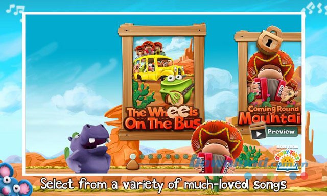 Lựa chọn từ nhiều bài hát quen thuộc