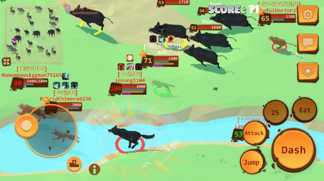 Tấn công các động vật khác