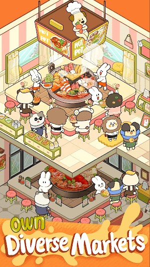 Các gian hàng đa dạng