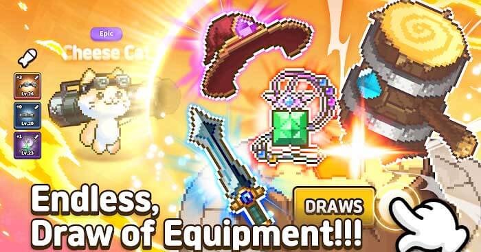 Rút trang bị bất tận trong game Animal Quest: Idle RPG