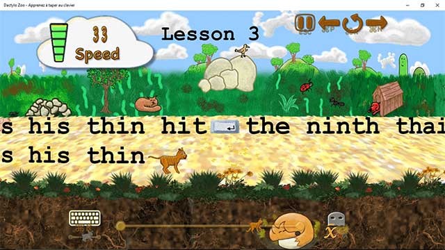 Tốc độ đánh máy sẽ tương ứng với loài động vật mà bạn nhận được trên màn hình