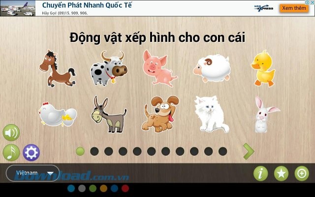 84 con vật trong game Animals Puzzle For Kids