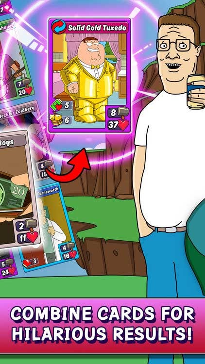 Kết hợp các lá bài để tạo ra nhiều kết quả hài hước trong Animation Throwdown