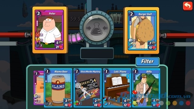 Sử dụng các thẻ bài trong game miễn phí Animation Throwdown: The Quest for Cards cho máy tính và Mac