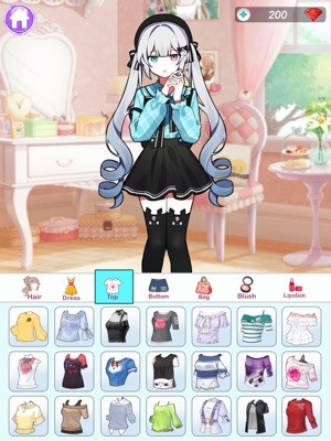 Anime Dress Up Princess Game cho bạn tạo ra công chúa anime phong cách yêu thích