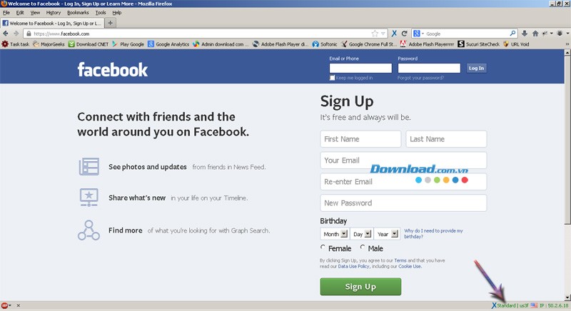 AnonymoX trên Firefox