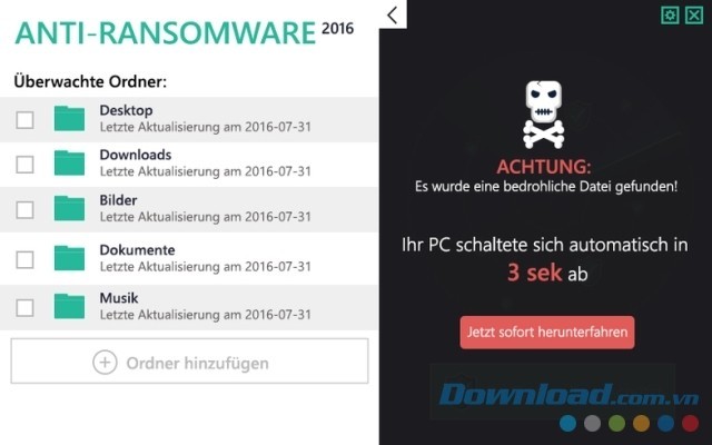 AntiRansomware phát hiện được mọi biến thể mới nhất của các virus máy tính nguy hiểm