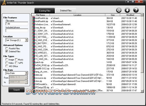 Antlertek Thunder Search