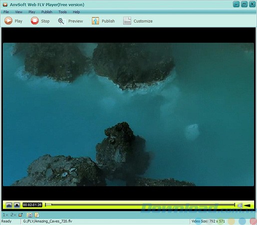 Giao diện của Web FLV Player Free