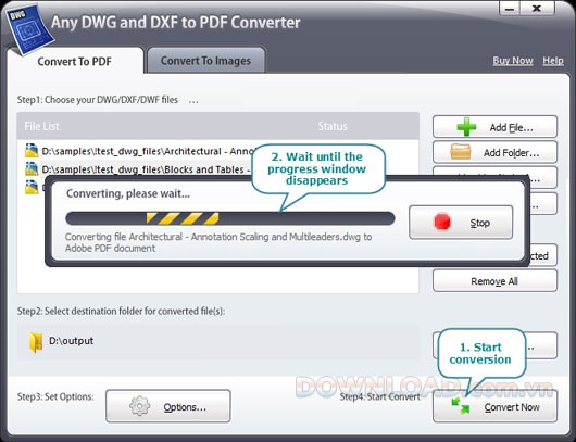 Any DWG and DXF to PDF Converter