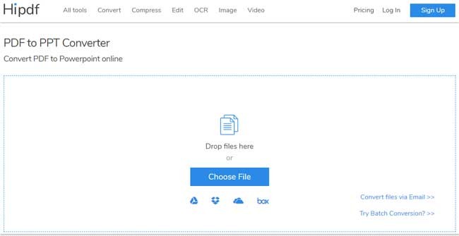 Giao diện PDF to PPT Converter
