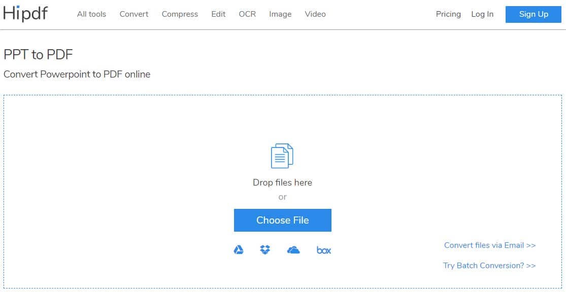 Giao diện PPT to PDF