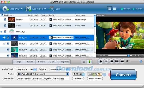 AnyMP4 DVD Converter cho Mac