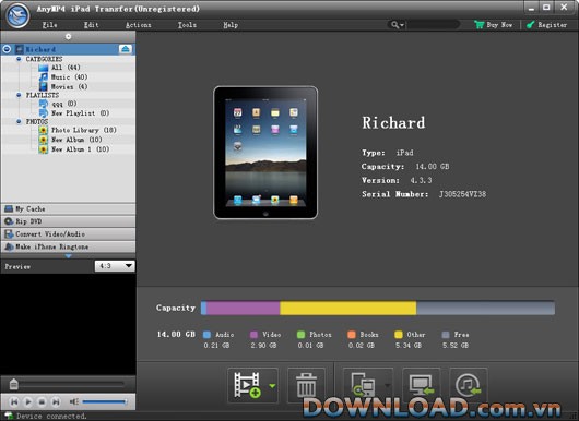 AnyMP4 iPad Transfer