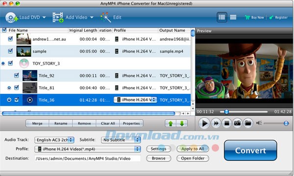 AnyMP4 iPhone Converter cho Mac