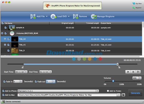 AnyMP4 iPhone Ringtone Maker for Mac