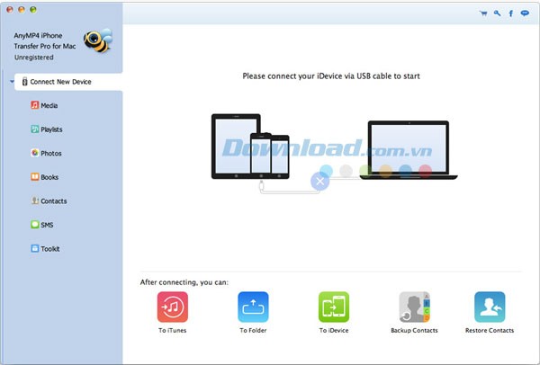 AnyMP4 iPhone Transfer Pro cho Mac