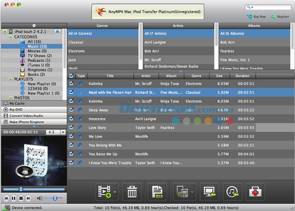 AnyMP4 iPod Transfer cho Mac