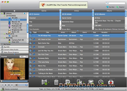 AnyMP4 iPod Transfer Platinum for Mac