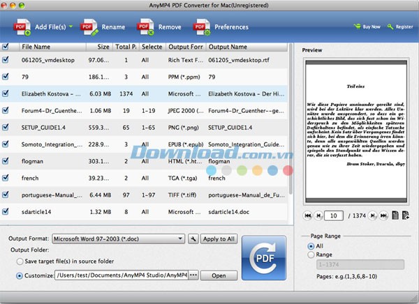AnyMP4 PDF Converter for Mac