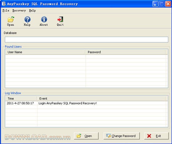 AnyPasskey SQL Password Recovery