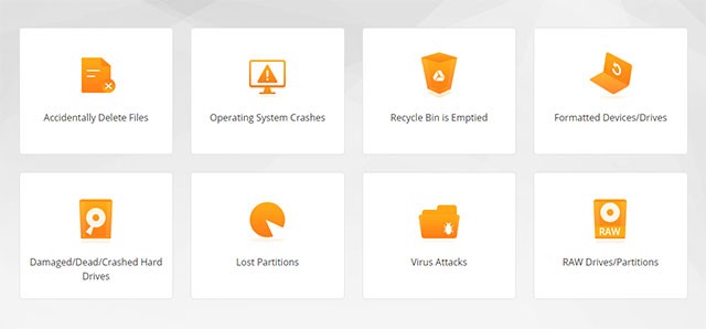 Khôi phục nhiều loại dữ liệu và trong nhiều trường hợp khác nhau