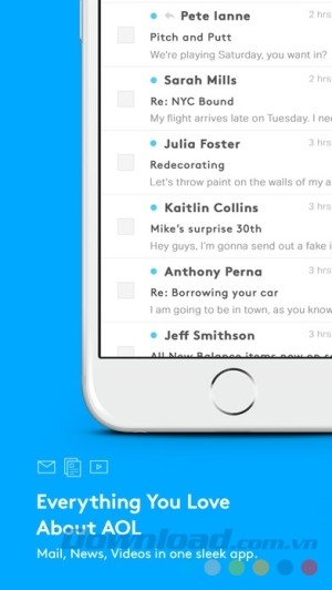AOL cho iOS hỗ trợ gửi mail