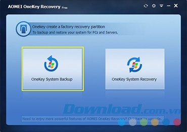 Lựa chọn AOMEI OneKey Recovery