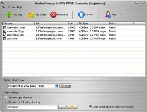Aostsoft Image to PPS PPSX Converter