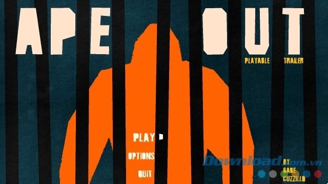 Main menu của game hành động mới Ape Out cho máy tính