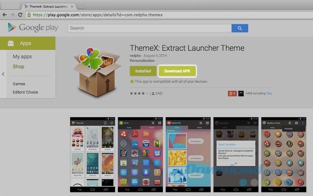 Giao diện APK Downloader