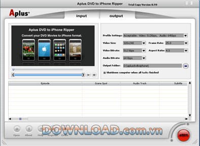 Aplus DVD to iPhone Ripper