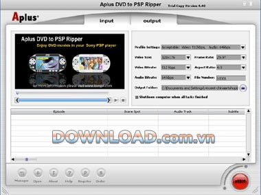 Aplus DVD to PSP Ripper