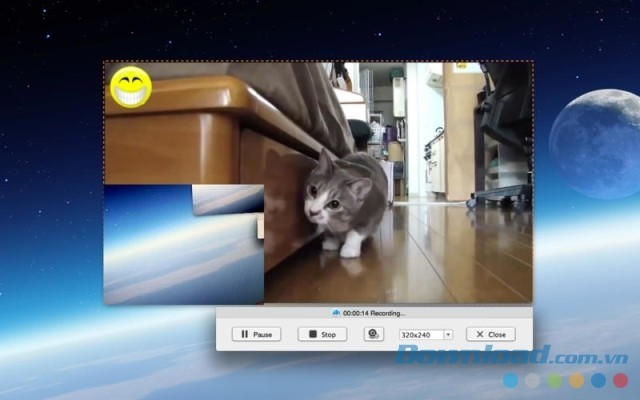 Thu hình trực tiếp qua webcam