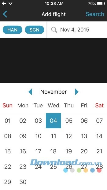 Tìm kiếm chuyến bay