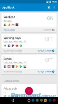 AppBlock - Stay Focused cho Android khóa ứng dụng