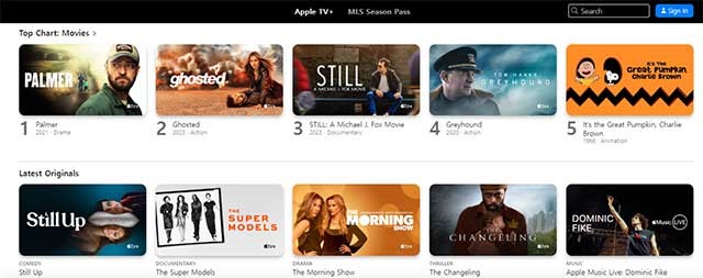 Bạn có thể xem các bộ phim, loạt phim và phim tài liệu độc quyền do Apple sản xuất