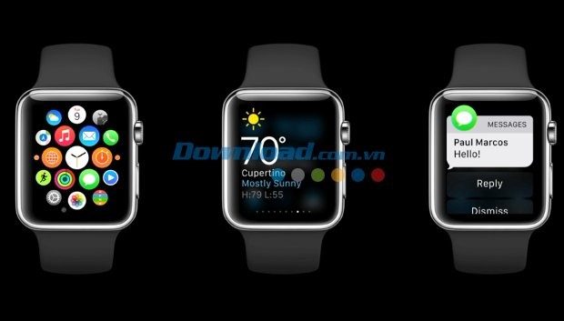 Truy cập một số tính năng trên màn hình đồng hồ