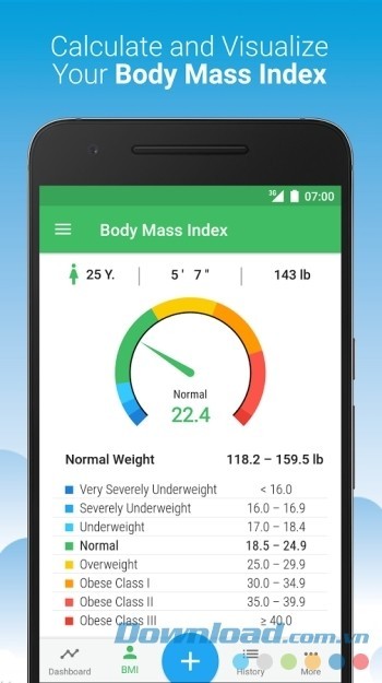 Tính toán chỉ số khối cơ thể BMI với BMI Calculator