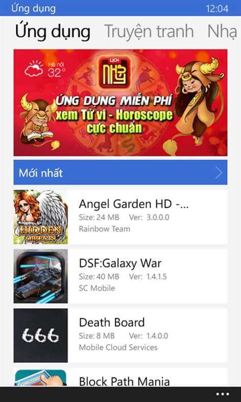 Kho ứng dụng AppVN cho Windows Mobile