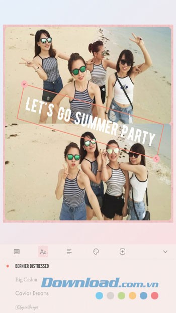 Lựa chọn kiểu chữ, viền ảnh, khung ảnh tùy ý