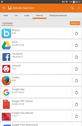 Quản lý update các ứng dụng trên thiết bị