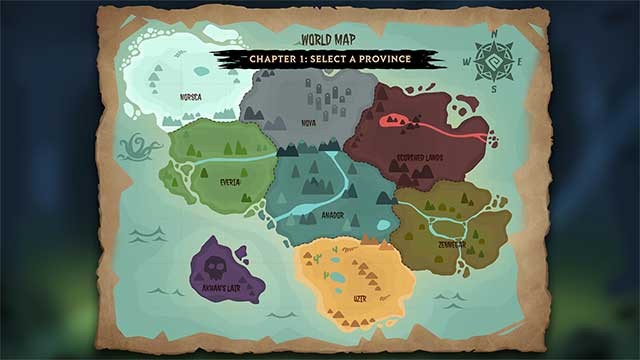 Khám phá lục địa rộng lớn được chia thành các Province độc đáo