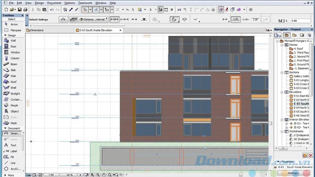 Giao diện của ArchiCAD