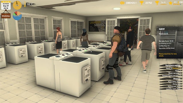 Không ngừng mở rộng và nâng cấp nhà nghỉ trong khi chơi Arctic Motel Simulator