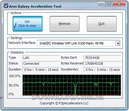 Ares Galaxy Acceleration Tool